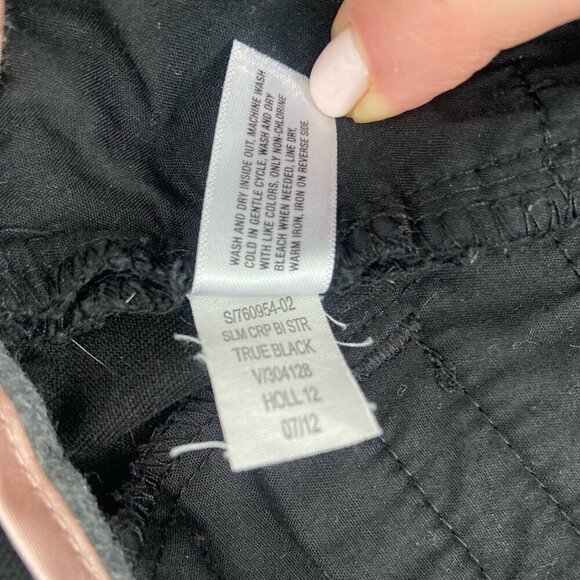 GAP Slim Cropped Two-Way Stretch Ankle Low-Rise Pants Black Size 0 - Picture 13 of 13